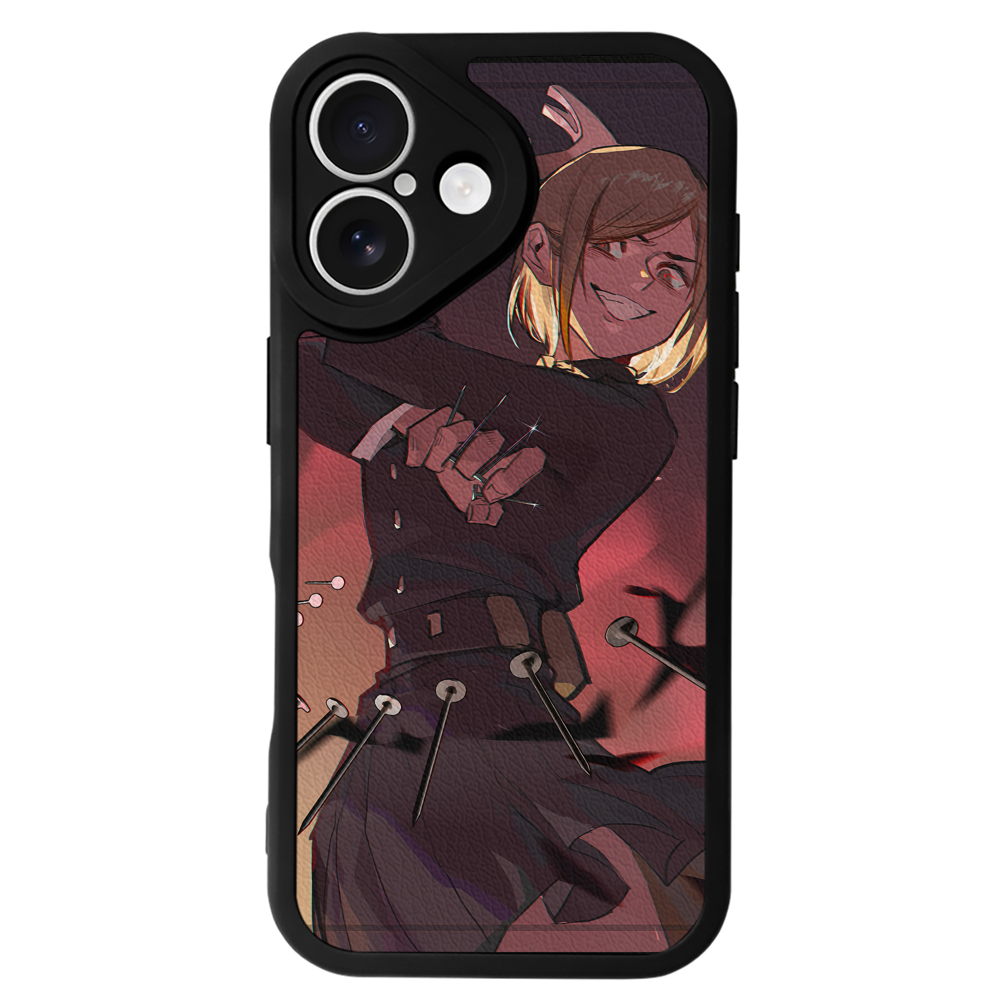（画像用） 呪術廻戦 Jujutsu Kaisen 【iPhone 16シリーズ対応】シリコンスマホケース（レザー調） 材質：シリコン